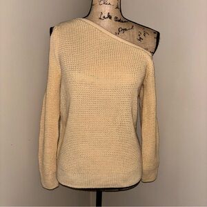 Cream/ Yellow Off-Shoulder Sweater